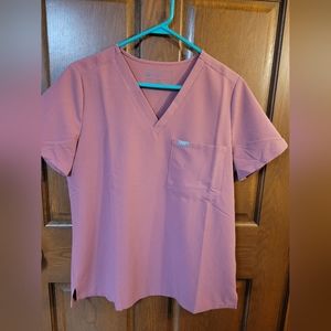 Figs scrub top size medium mauve color